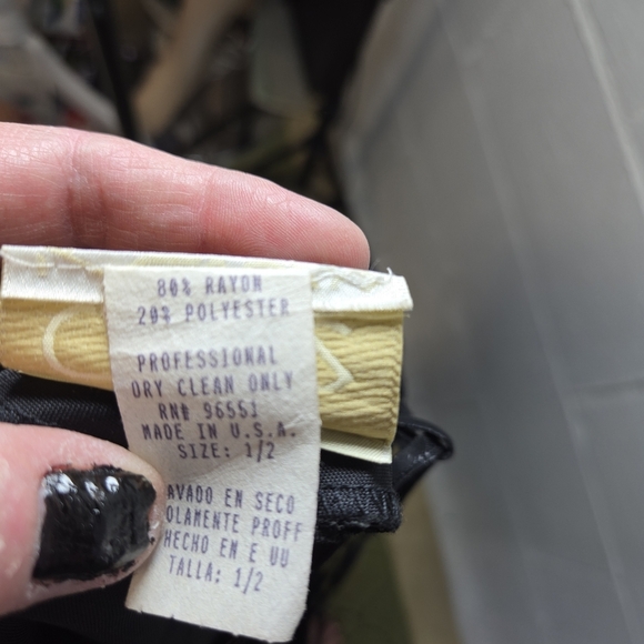 Vtg 90s Y2k Cache Black Liquid Lace Up Corset Back Rhinestone Formal Dress - Picture 3 of 14